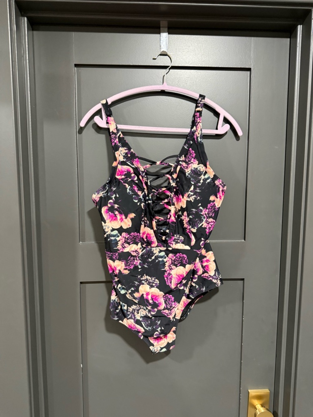 torrid Black Lined Swim or Activewear with Subtle Sheen